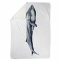 Begin Home Decor 60 x 80 in. Watercolor Whale-Sherpa Fleece Blanket 5545-6080-AN395